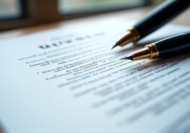 Close up of a legal document highlighting boilerplate clauses